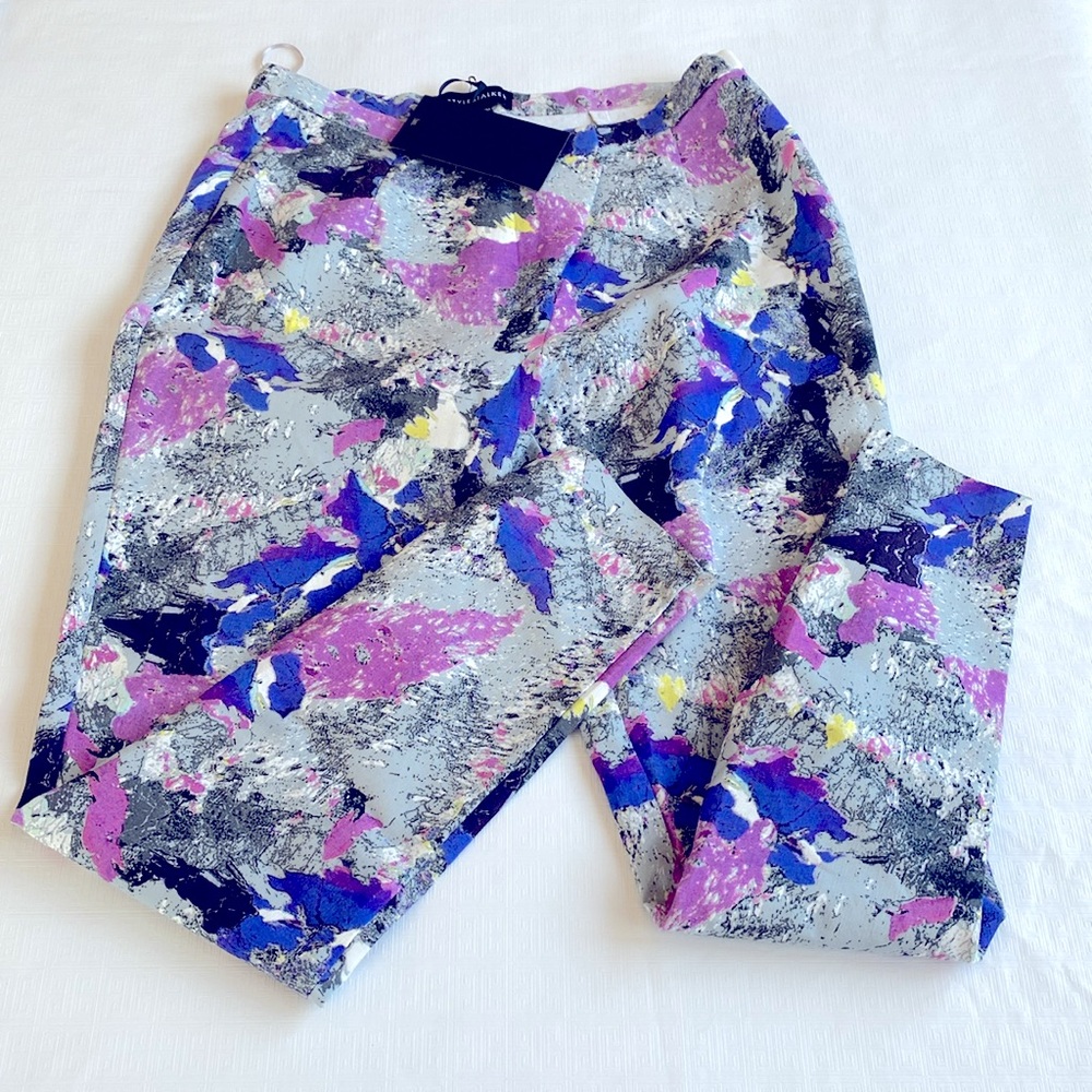 Colorful Abstract Print Pants